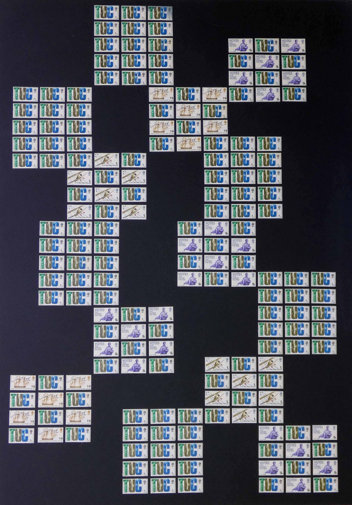 Stamp Art: 1970’s ‘Politics’ project – 2004