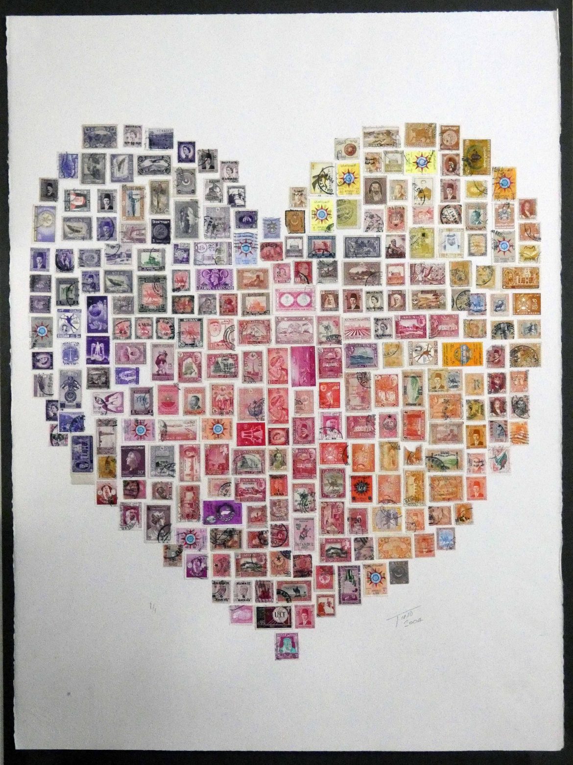 Stamp Art: The ‘Hearts’ project – 2004