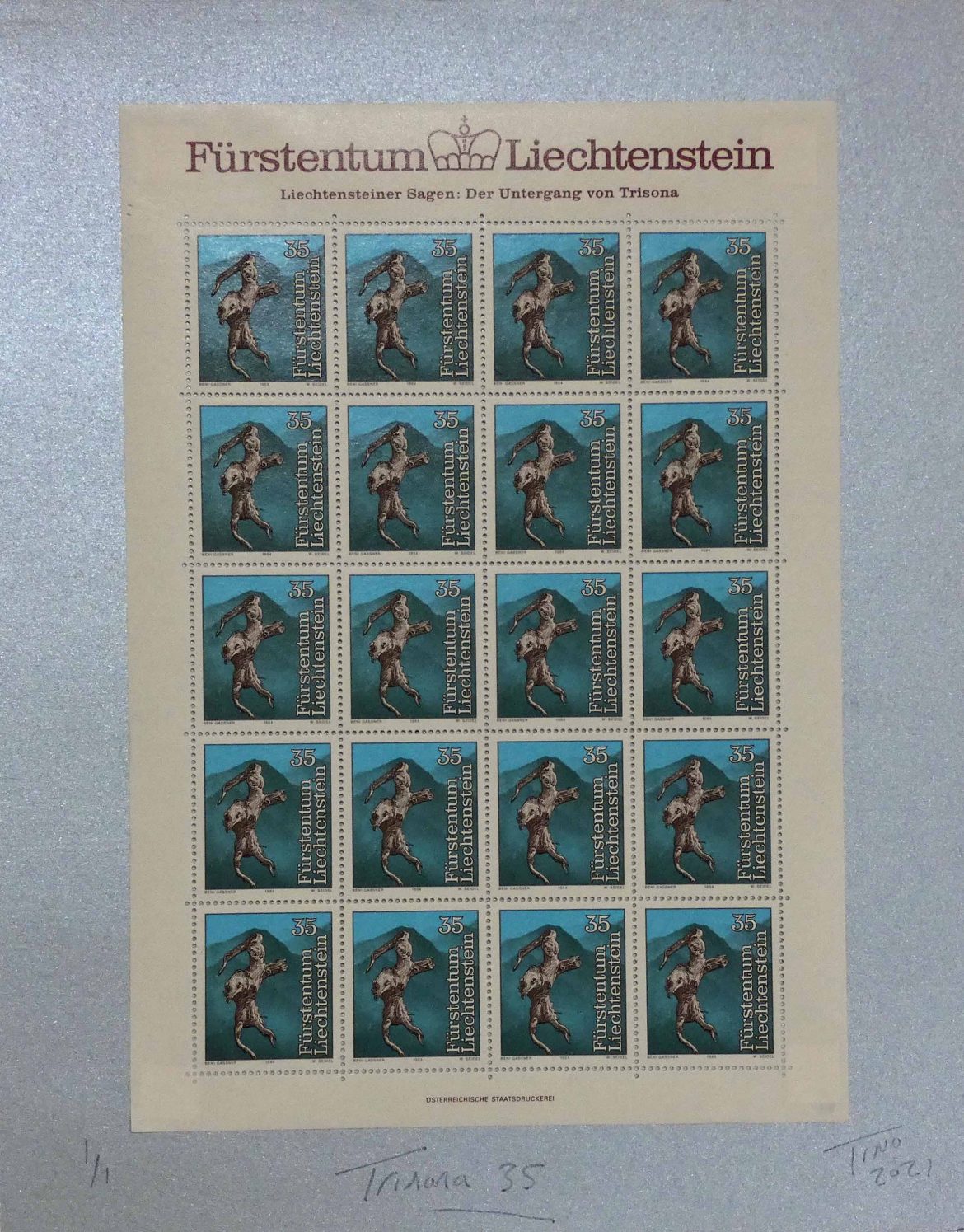 Stamp Art: The Liechtenstein ‘Trisona’ project