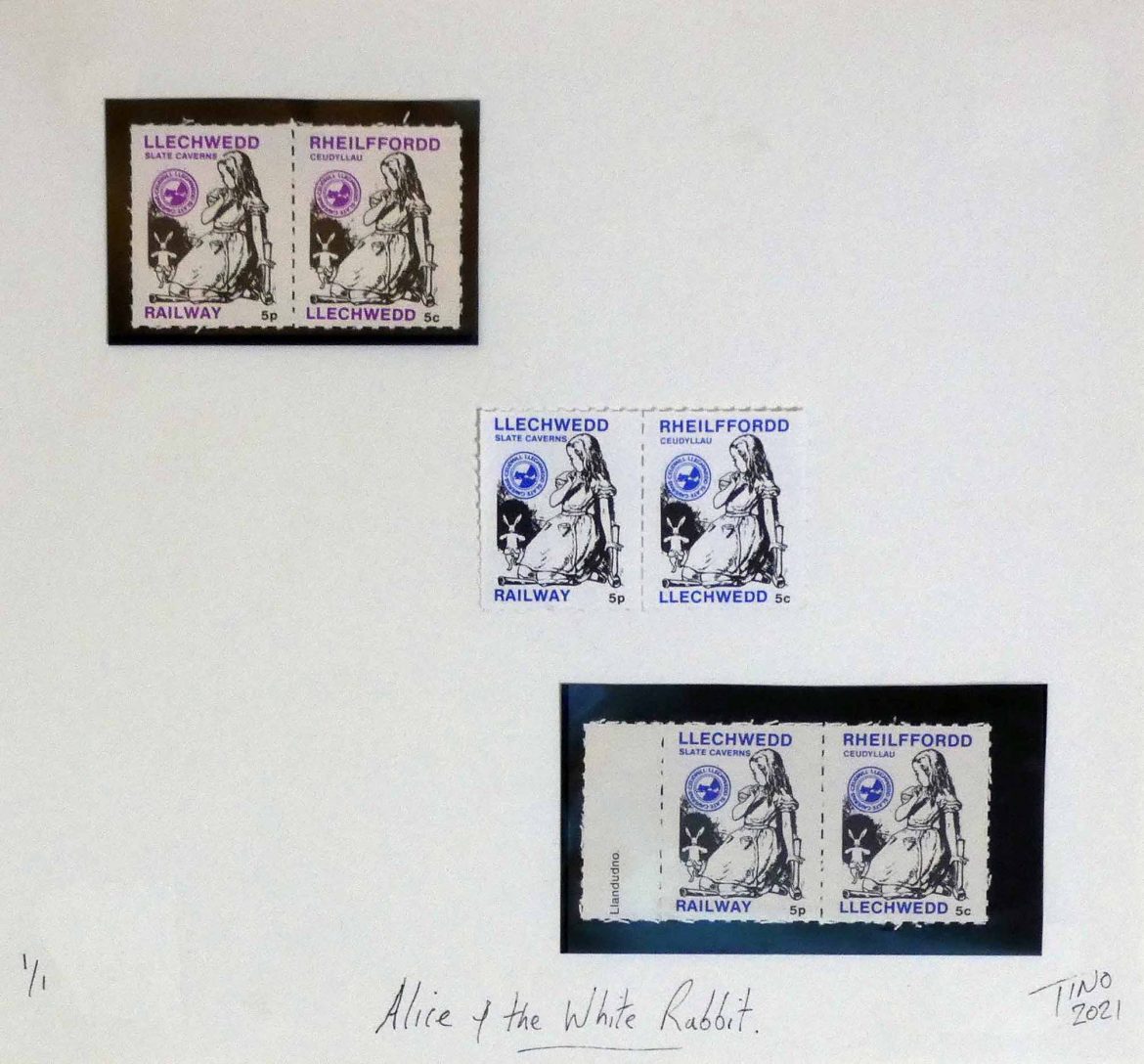 Stamp Art: The Llechwedd ‘Lewis Carroll’ project