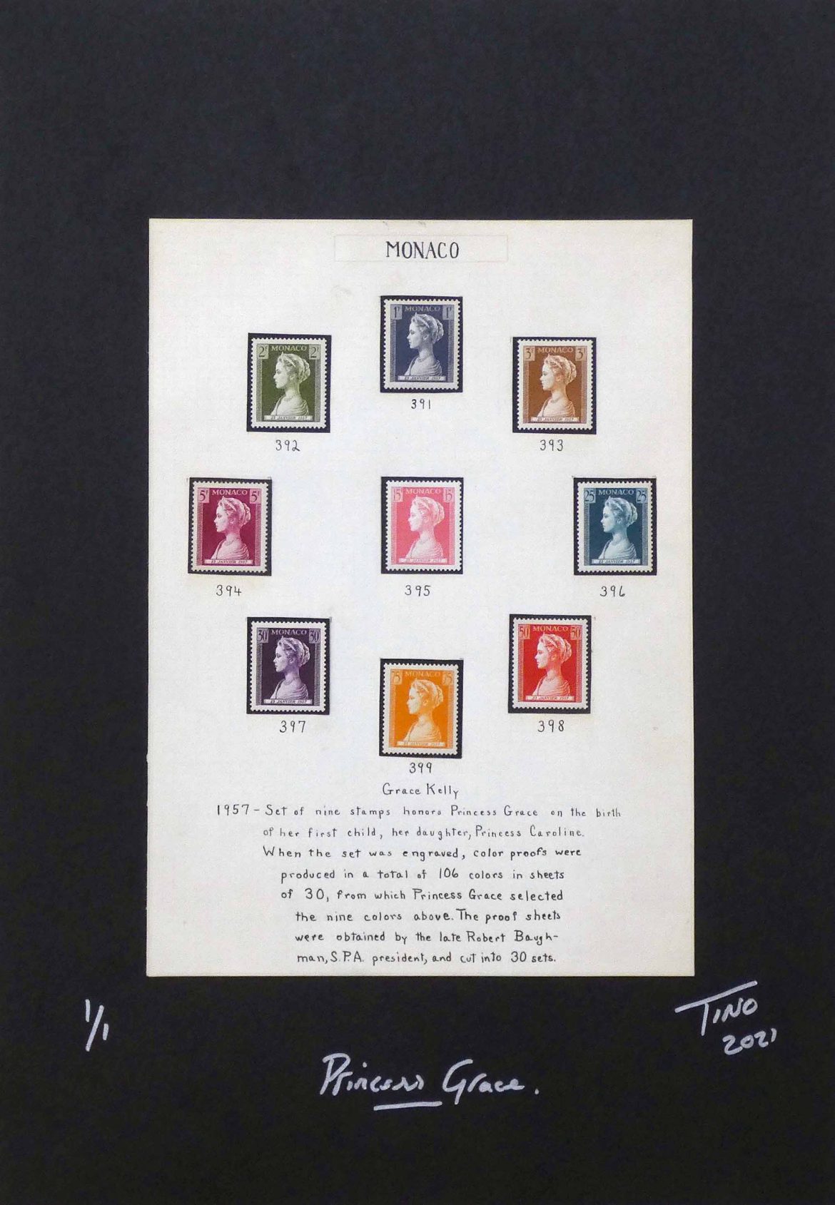 Stamp Art: The 1957 Monaco ‘Grace Kelly’ project