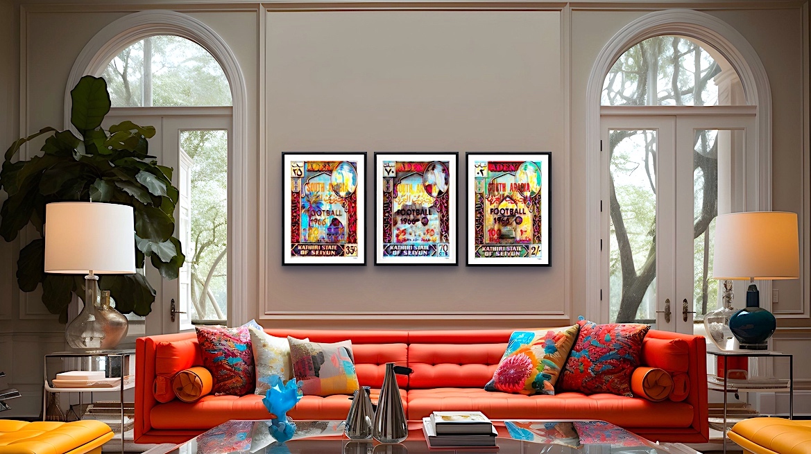 Stamp Art News: The Aden Football World Cup Art Collection by Tino