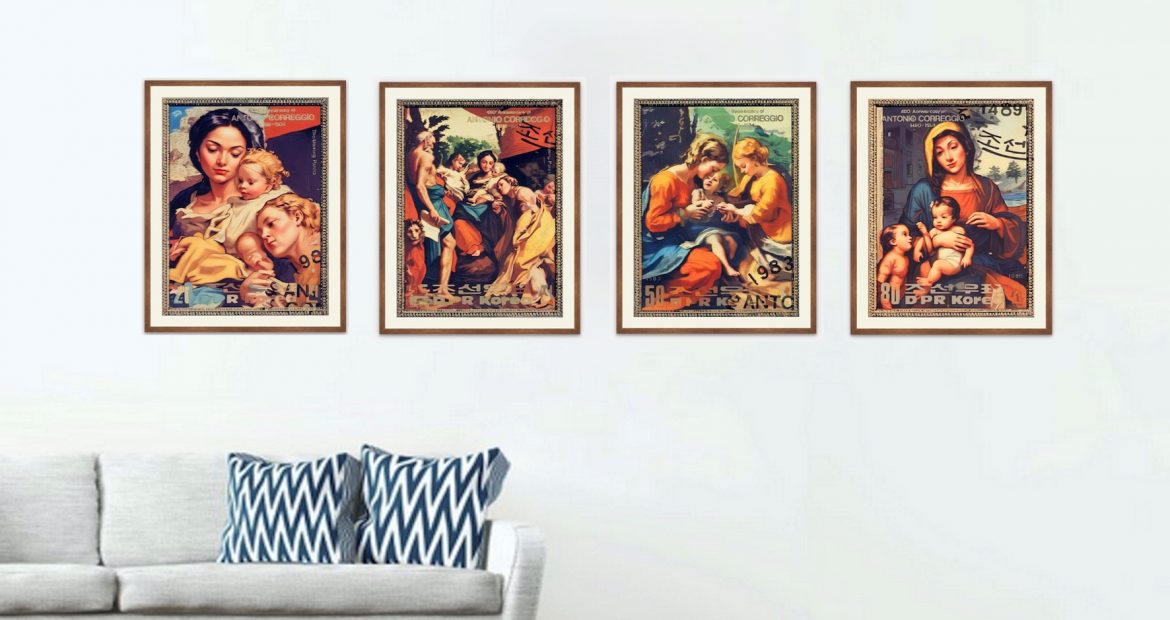 Stamp Art News: The 450th Anniversary of Antonio Correggio Collection by Tino